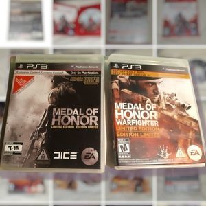 NWOT Medal of Honor Limited Ed. For PS3 & Warfighter Limited Ed.